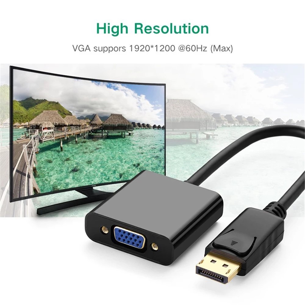 UGREEN 20415 1080P DisplayPort Male to VGA Female Audio Video Adapter Converter-4