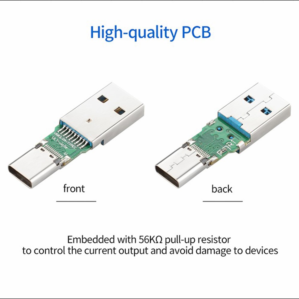 Aluminum Alloy USB 3.1 Type-C Female to USB A Male Adapter Data Sync Converter - Black-6
