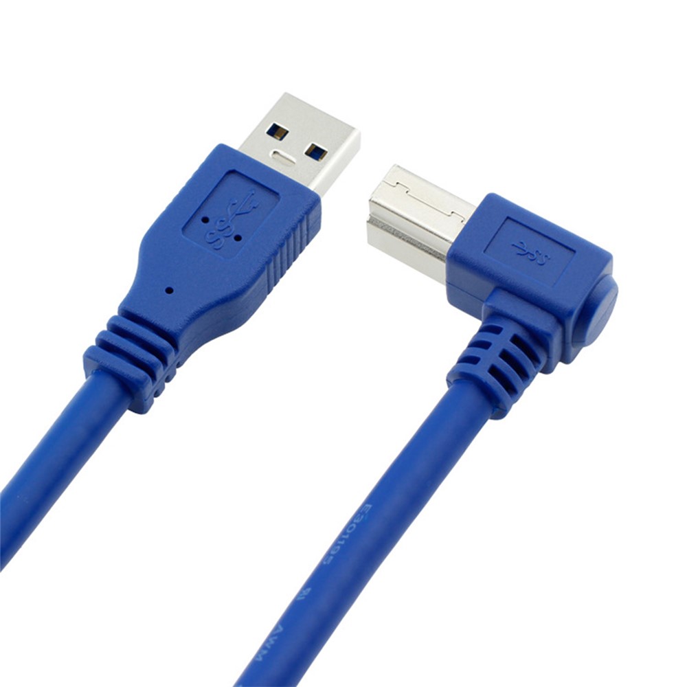 2m USB 3.0 Type A Male to Type B Male 90 Degree Extension Cable Data Sync Cord for PC Printer-2