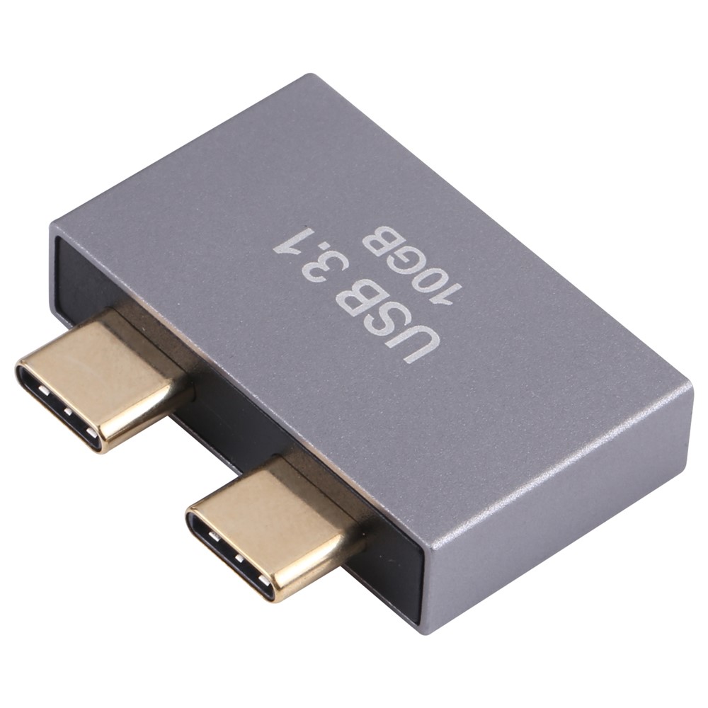 USB + Type-C Female to 2x Type-C Male Converter USB 3.1 10GB Aluminum Alloy Adapter-5