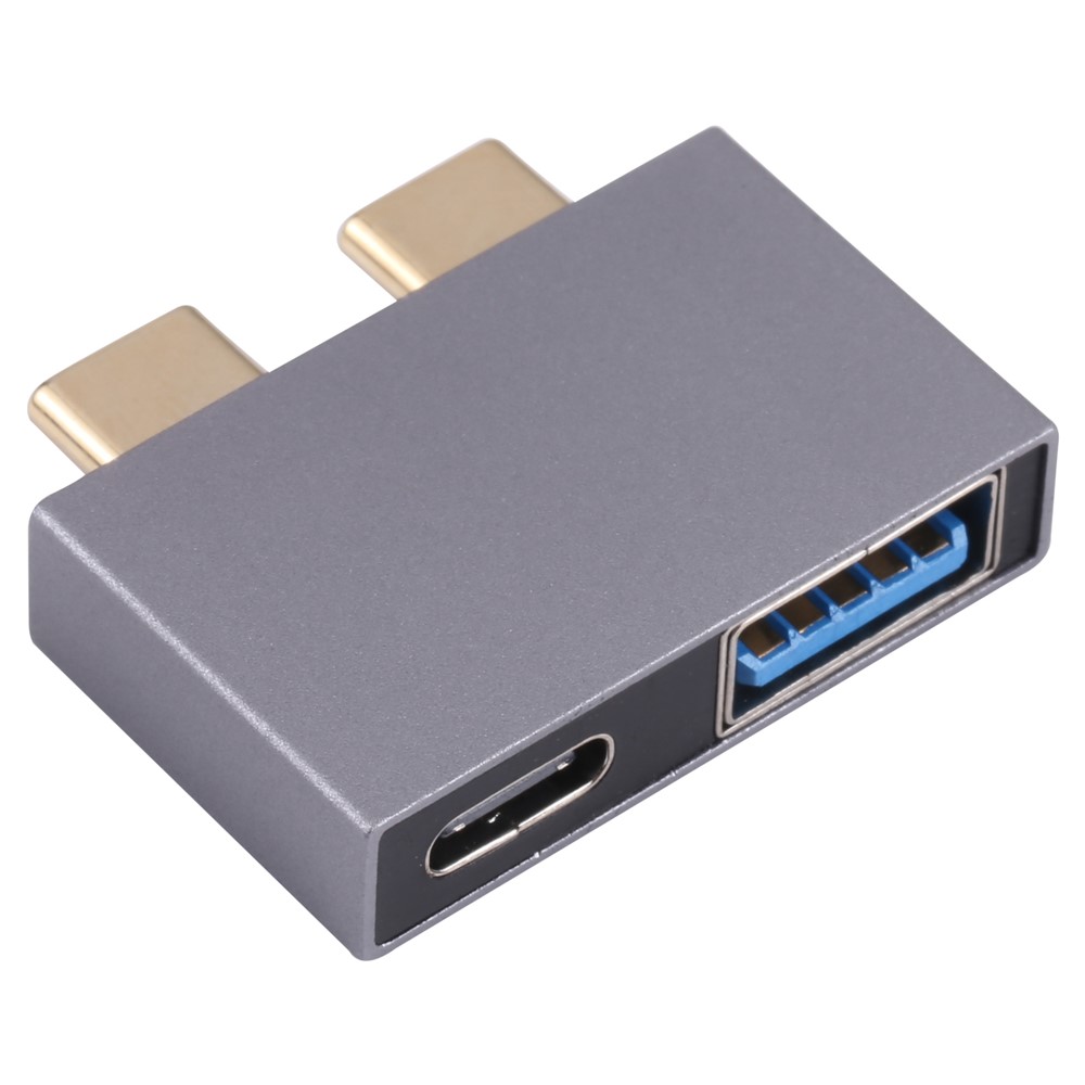 USB + Type-C Female to 2x Type-C Male Converter USB 3.1 10GB Aluminum Alloy Adapter-6