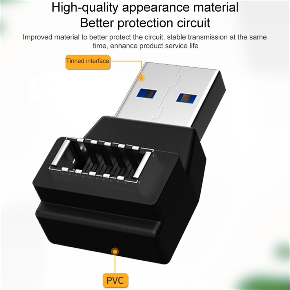Type E Female to USB 3.0 Male Converter Extension Adapter for PC Motherboard-4