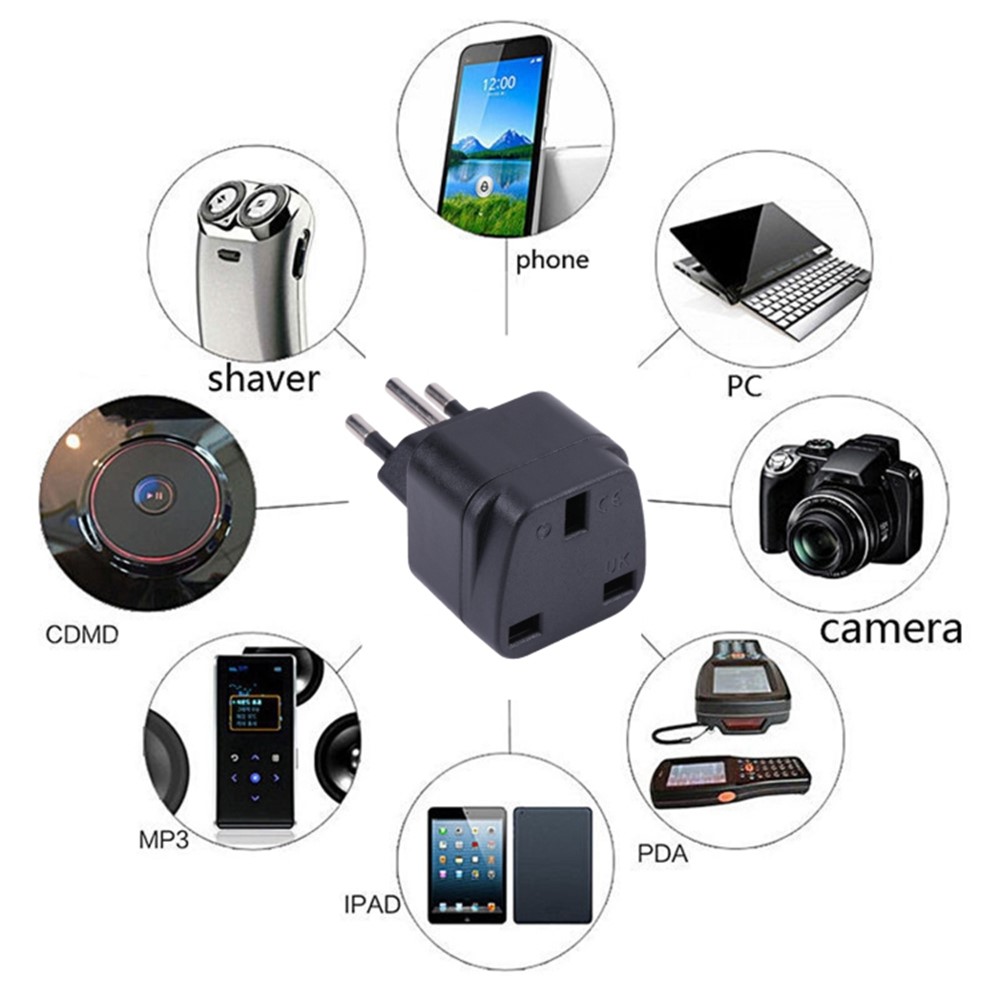 Portable UK to Swiss Plug Power Outlet Adapter Travel Power Socket Conversion Plug-2