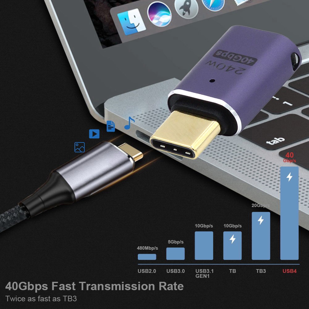 Покупайте 240 вт Типа с Женского до Мужчин Мини-адаптер 40 Гбит / с ...