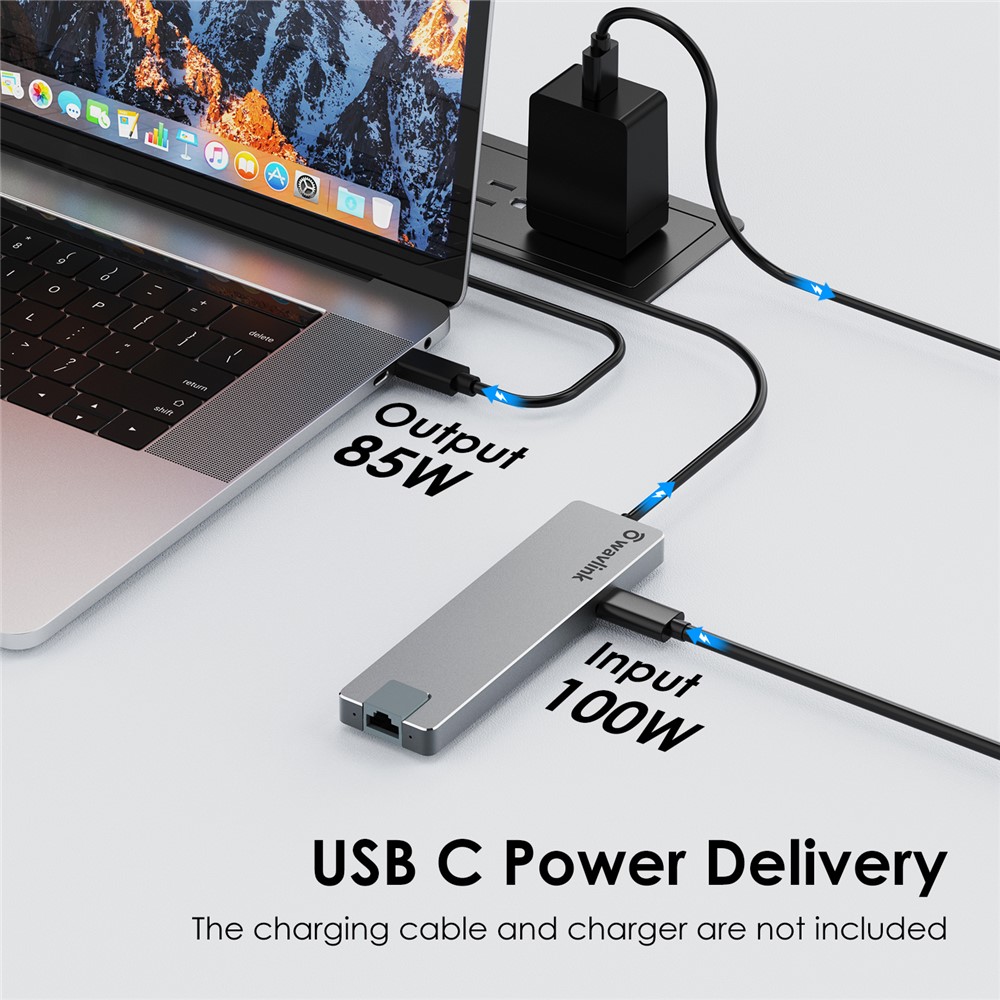 Покупайте Wavlink UHP3409 7-в-1 Типа c PC Hub Converter USB-C Docking ...