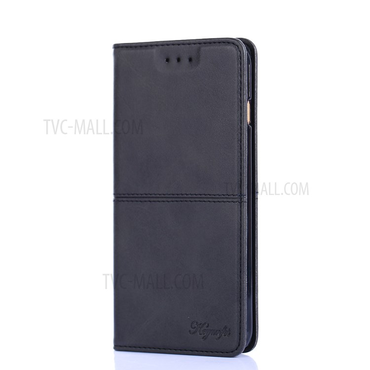 Auto-absorbed Leather Stand Protector Case with Card Slots for OnePlus Nord N100 - Black-1