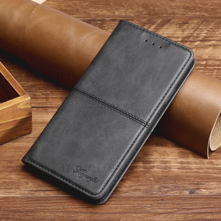 Auto-absorbed Leather Stand Protector Case with Card Slots for OnePlus Nord N100 - Black-6