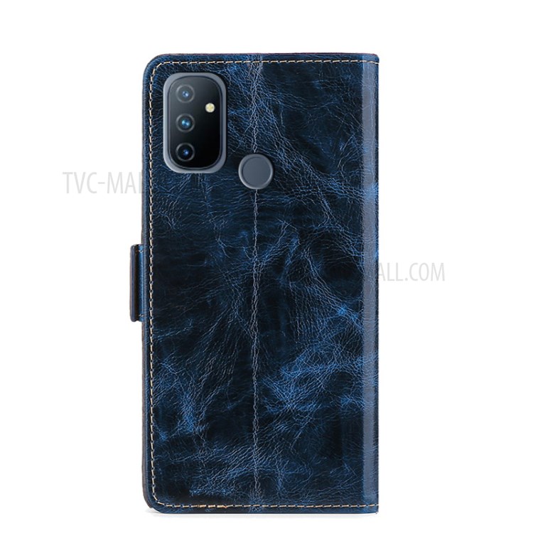 Leather Stand Case for OnePlus Nord N100 Card Holder Cover - Blue-2