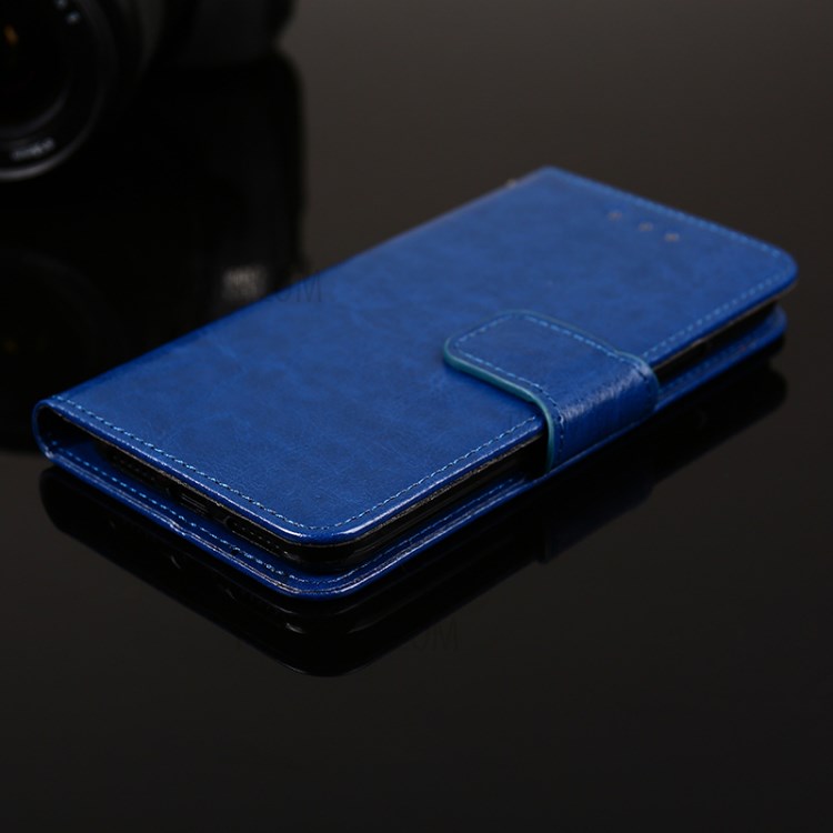 Wallet Stand Case for OnePlus Nord N100 Soft Leather Shell - Dark Blue-4