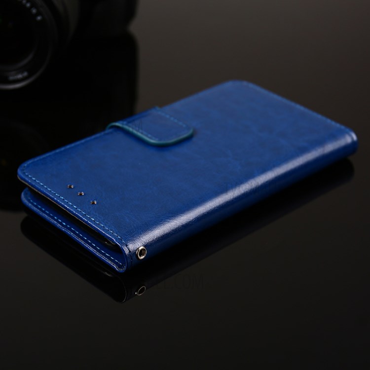 Wallet Stand Case for OnePlus Nord N100 Soft Leather Shell - Dark Blue-5