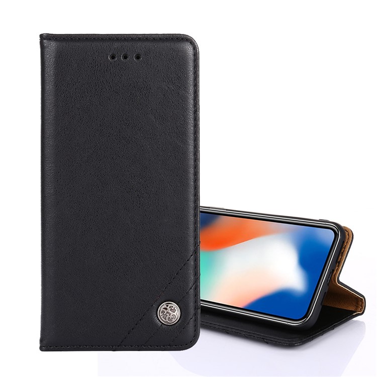 Retro Texture Wallet Stand Protector Leather Case for OnePlus Nord N100 - Black-1