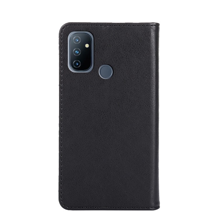 Retro Texture Wallet Stand Protector Leather Case for OnePlus Nord N100 - Black-3