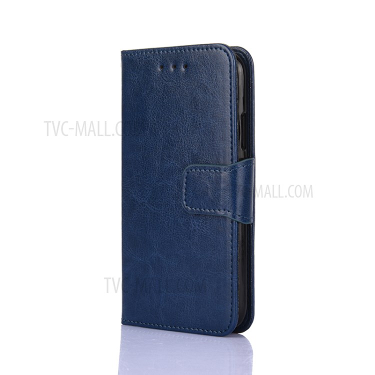 Wallet Stand Case for OnePlus Nord N10 5G Soft Leather Cover - Dark Blue-1