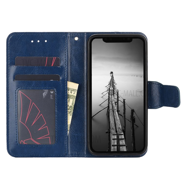 Wallet Stand Case for OnePlus Nord N10 5G Soft Leather Cover - Dark Blue-9