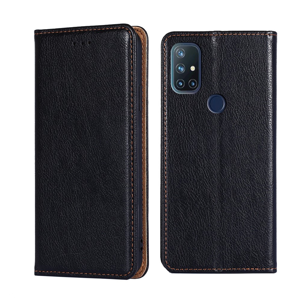 Support De Portefeuille Autormbed Cuir Case Pour Oneplus Nord N10 5G - Noir