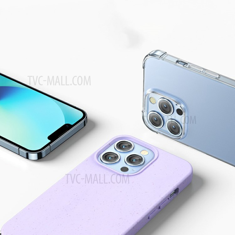 MOMAX ML Anti-drop Full Protective Phone Cover PLA Biodegradable Phone Case with Lanyard for iPhone 13 6.1 inch - Purple-6