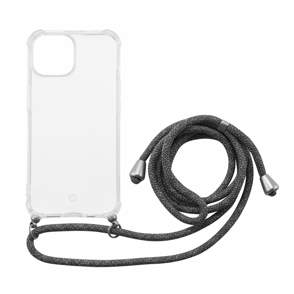 MOMAX ML TPU Anti-drop Phone Case Full Protective Phone Cover with Lanyard for iPhone 13 Pro Max 6.7 inch - Transparent-1