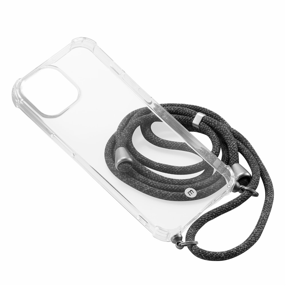 MOMAX ML Anti-drop Full Protective Phone Cover TPU Phone Case with Lanyard for iPhone 13 6.1 inch - Transparent-3