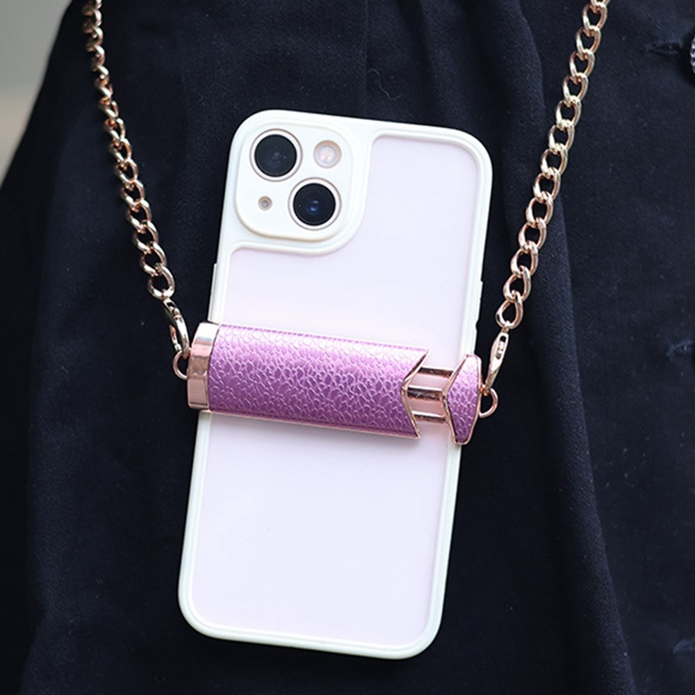 Phone Crossbody Chain Back Clip Universal Smart Phone Detachable Lanyard Neck Strap - Rose Gold / Pink-10