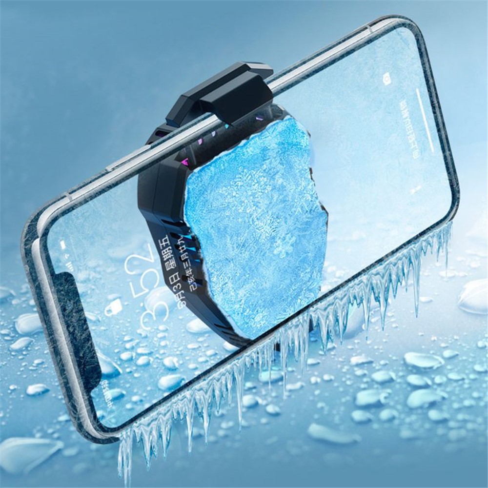 L01 Anti-fall Mobile Phone Cooler Lightweight Portable Smart Phone Radiator with Cooling Fan for Playing Games - Black-4