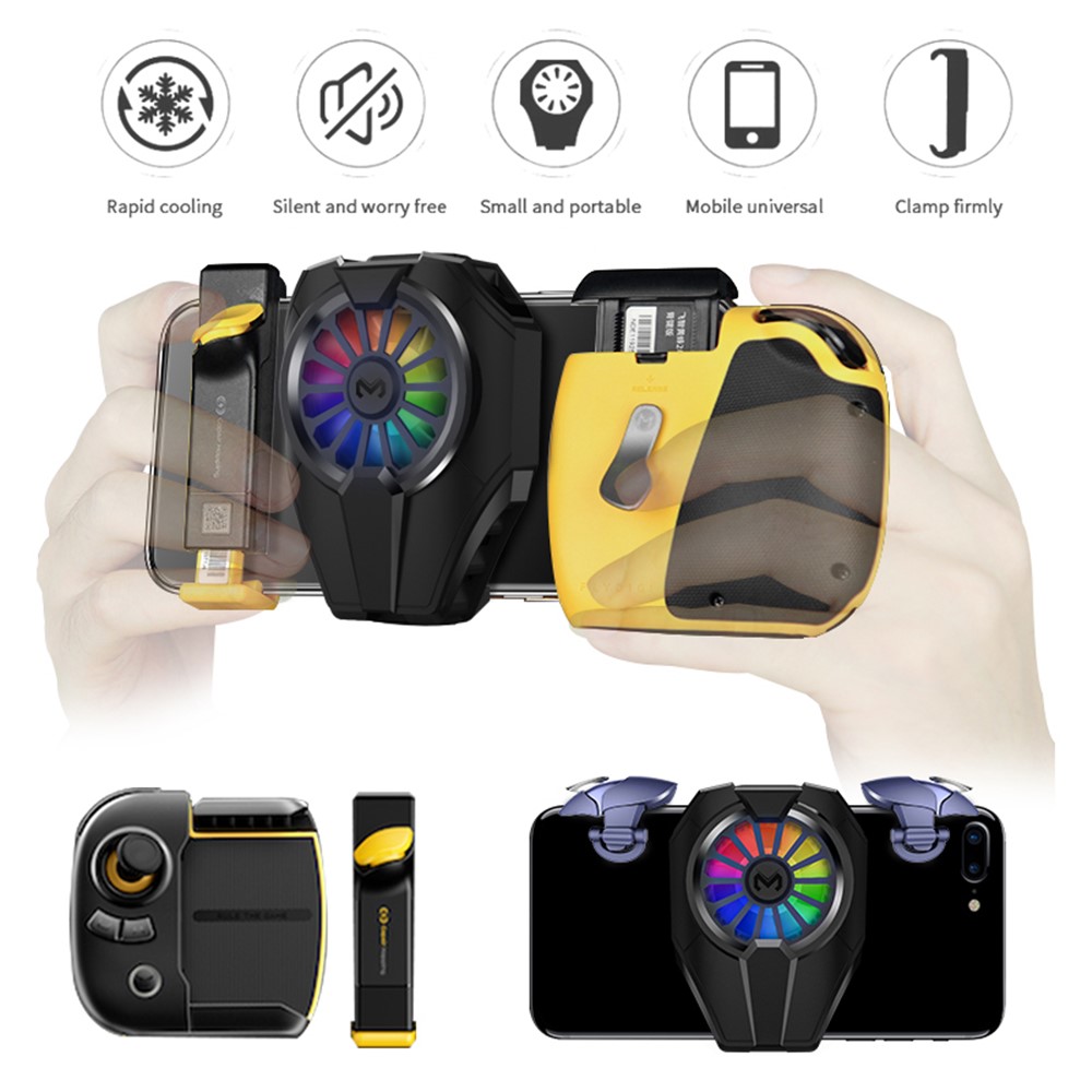 MEMO DL06 Lightweight Cell Phone Radiator Portable Mobile Phone Cooler Cooling Fan for Playing Games Watching Videos - Black-4