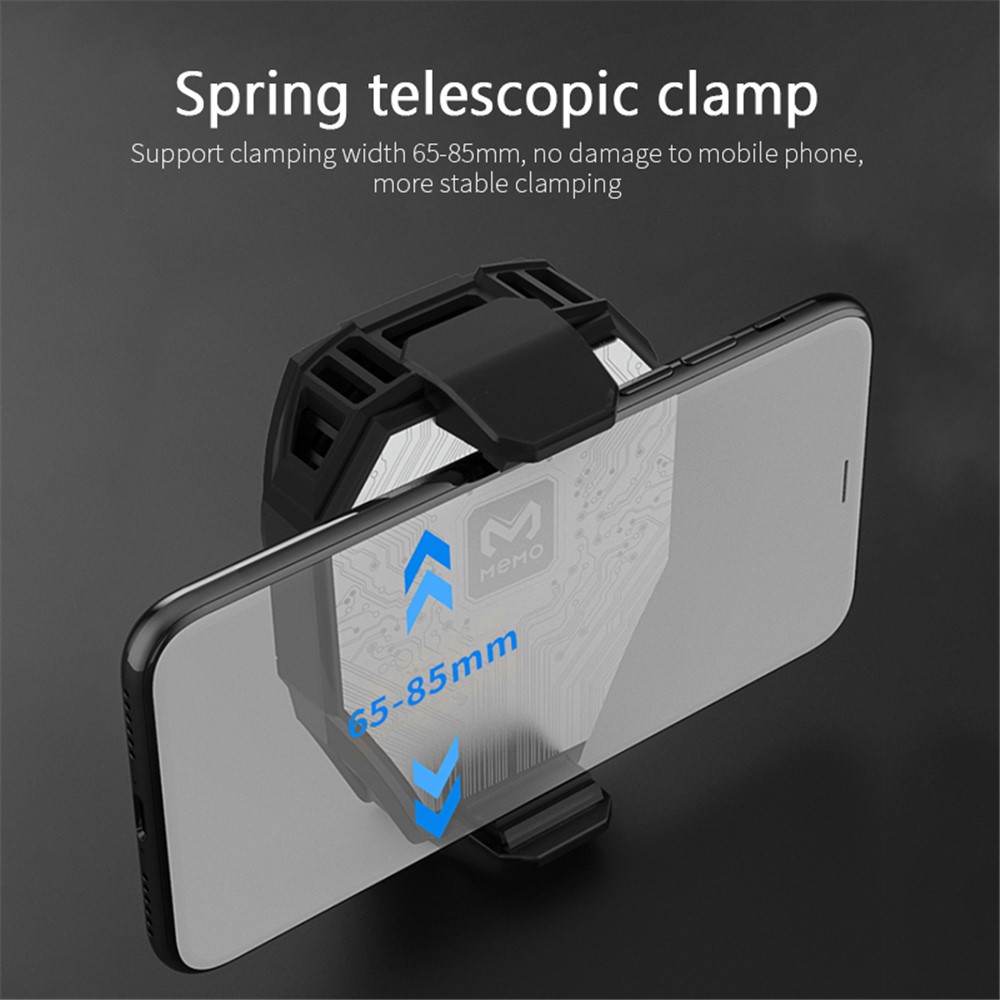 MEMO DL06 Lightweight Cell Phone Radiator Portable Mobile Phone Cooler Cooling Fan for Playing Games Watching Videos - Black-7
