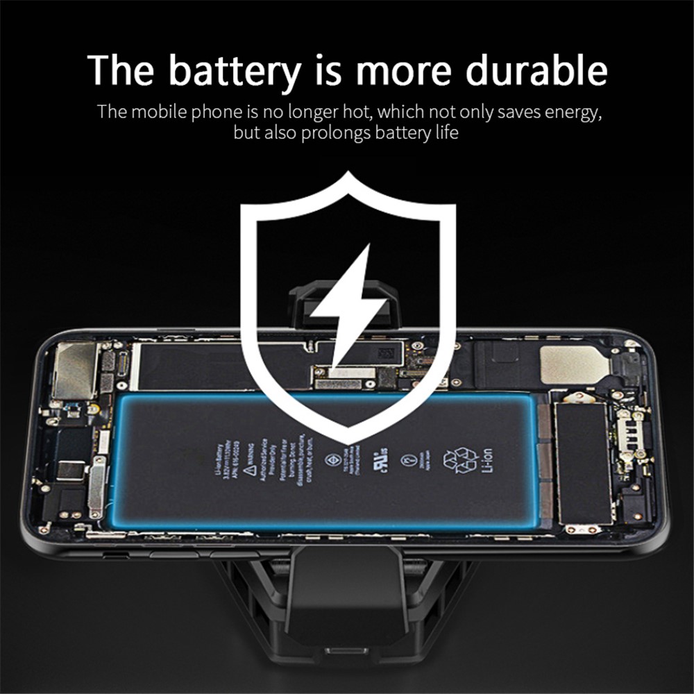 MEMO DL06 Lightweight Cell Phone Radiator Portable Mobile Phone Cooler Cooling Fan for Playing Games Watching Videos - Black-8