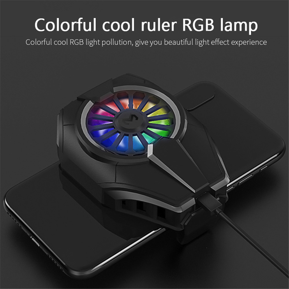 MEMO DL06 Lightweight Cell Phone Radiator Portable Mobile Phone Cooler Cooling Fan for Playing Games Watching Videos - Black-9