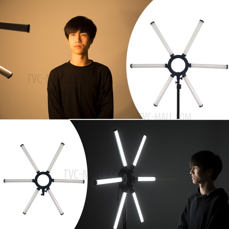 BX-36 Detachable Light Bars 120W Dimmable Bi-Color LED Ring Light with Stand-8