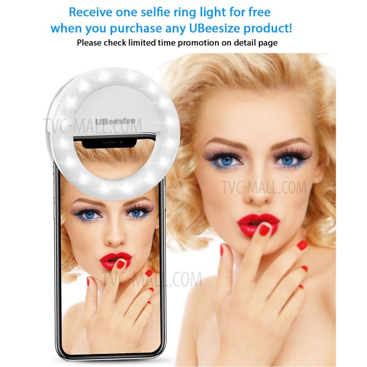 BX-02 Clip Style 12W 24-LED Ring Vlogging Photography Video Light with Flexible Arms and Phone Clamp-6