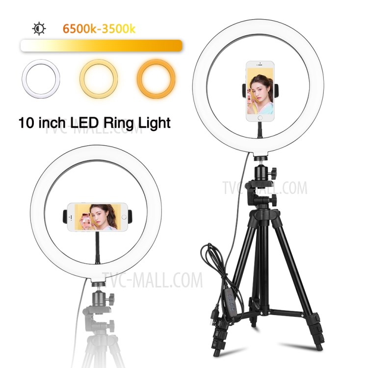 3120-SA 10-inch LED Ring Light Photography Video Live Studio Fill light with Tripod Bracket-3