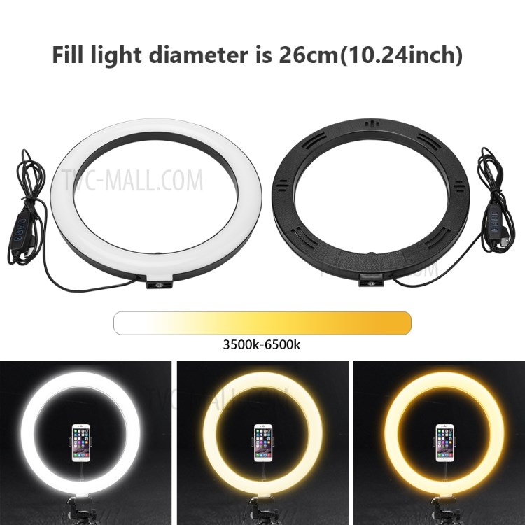 3120-SA 10-inch LED Ring Light Photography Video Live Studio Fill light with Tripod Bracket-9