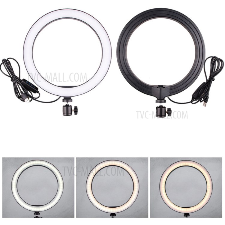 UN-207 8'' LED Ring Light with Stand and 3 Phone Holders for Selfie YouTube Video Photography Makeup-2