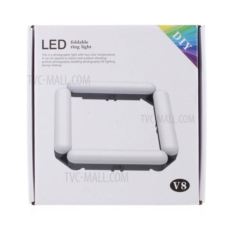 DIY 4 Abschnitte Drahtsteuerung Falten LED Selfie Füllen Licht Für Live Stream Youtube Video Makeup Fotografie-12