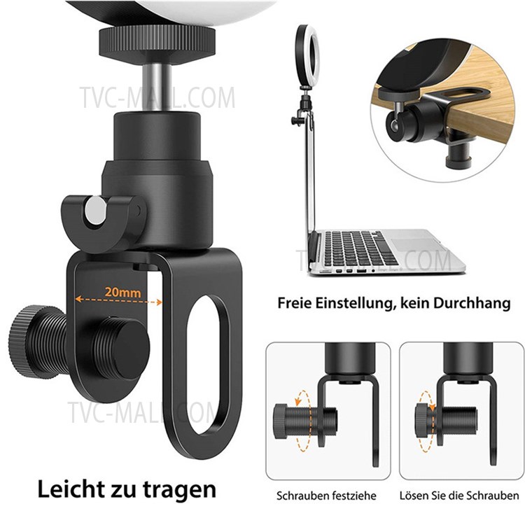 JY60 6 Inch USB Video Conference Lighting Rotating Selfie Ring Light for Webcam Online Teaching Live-stream Photography-6