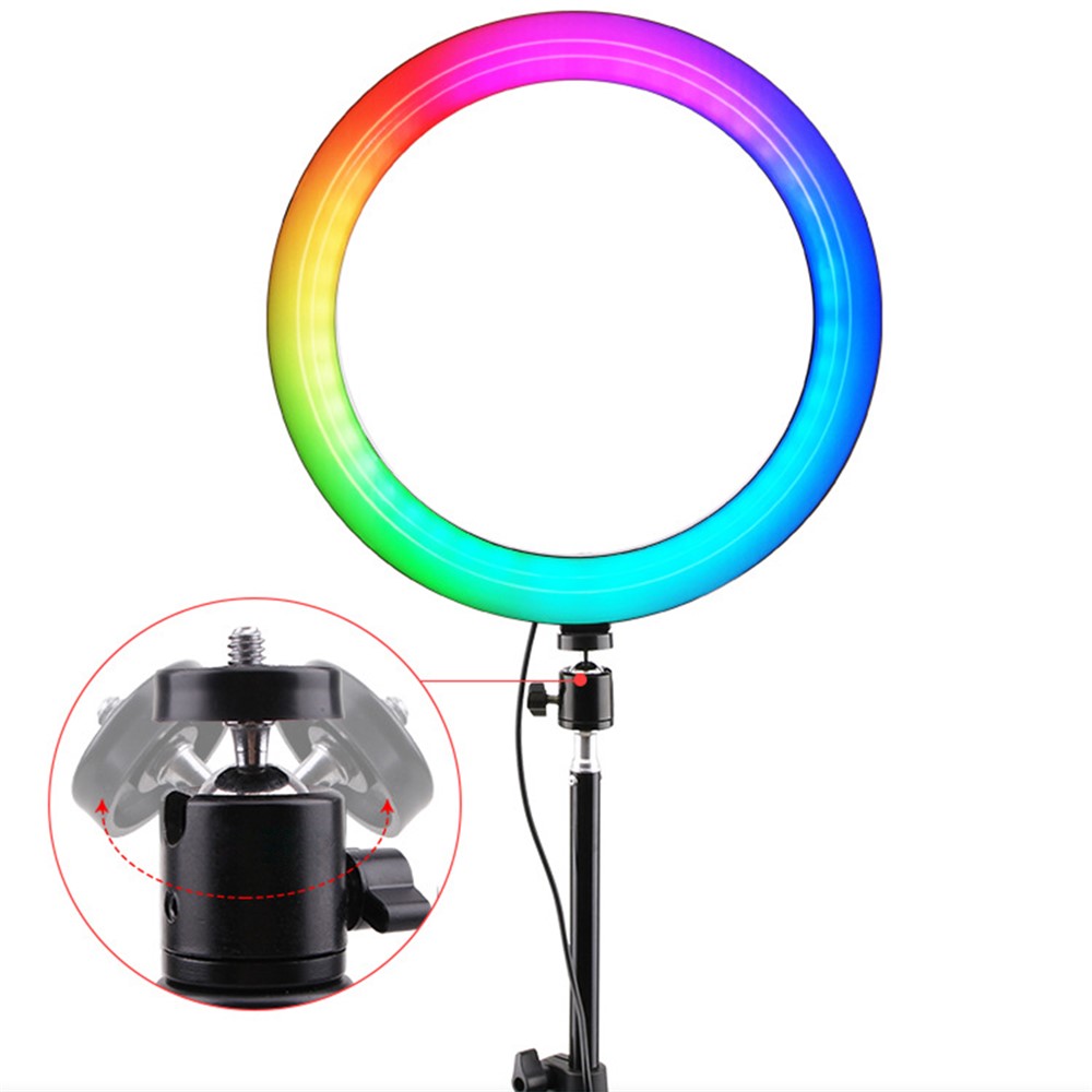 SD-5354 160cm Telescopic Tripod Remote Control 10 inch Photography RGB Ring Fill Light with 3 Phone Position Design and Bluetooth Remote Controller-5