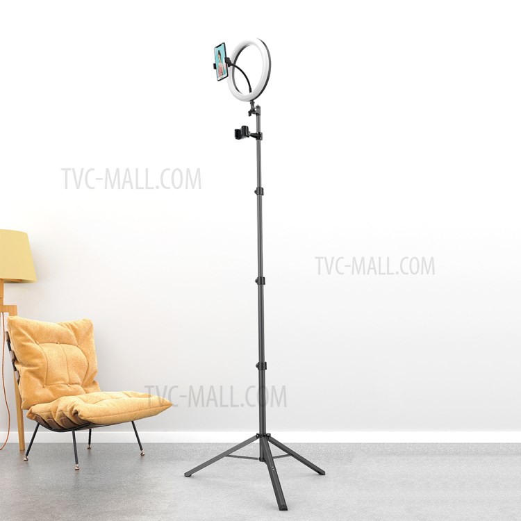 MCDODO TB-7970 Extendable Phone Tripod Stand Selfie Ring Light for Live Video - Black-8