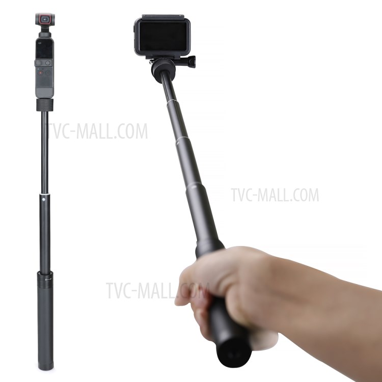 RCSTQ Four-section Scalable Aluminum Alloy Selfie Stick Extension Rod for Osmo Pocket 1/2-1