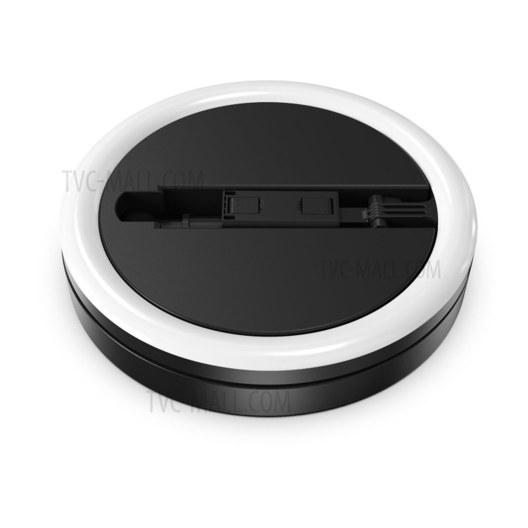 B1 29CM RGB Bague De LED Pliable Avec Hauteur De Support Réglable Pour La Diffusion Vidéo Selfie Video Diffusion En Direct - Noir-11