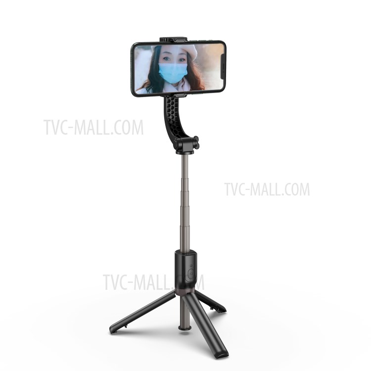 R15 Falten Anti-Shake-Handy-Selfie-Stick-Stabilisator Einstellbarer Stativständer Für IOS Android - Schwarz-7