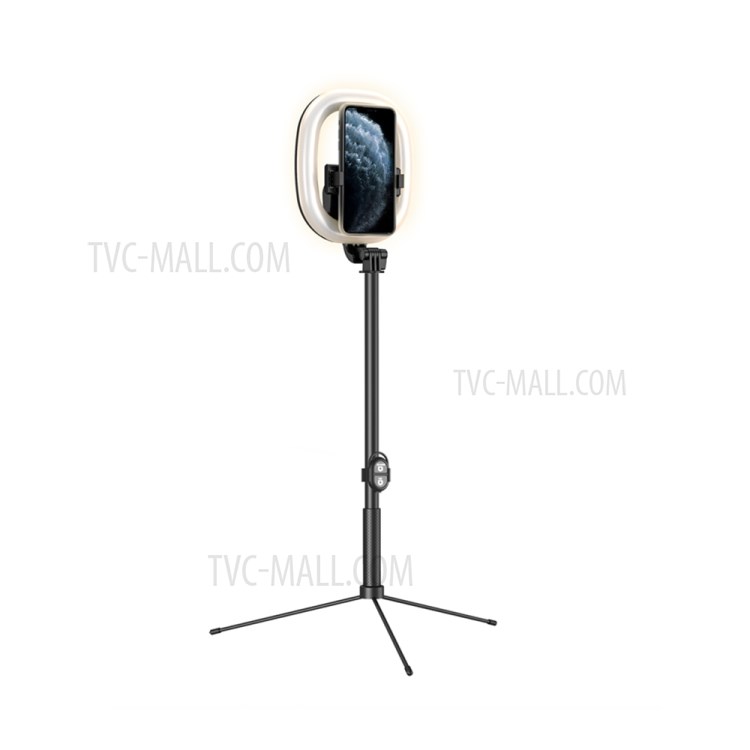 R11 1.8m Telescopic Bluetooth Selfie Stick Tripod Stand with 6inch LED Ring Light-5