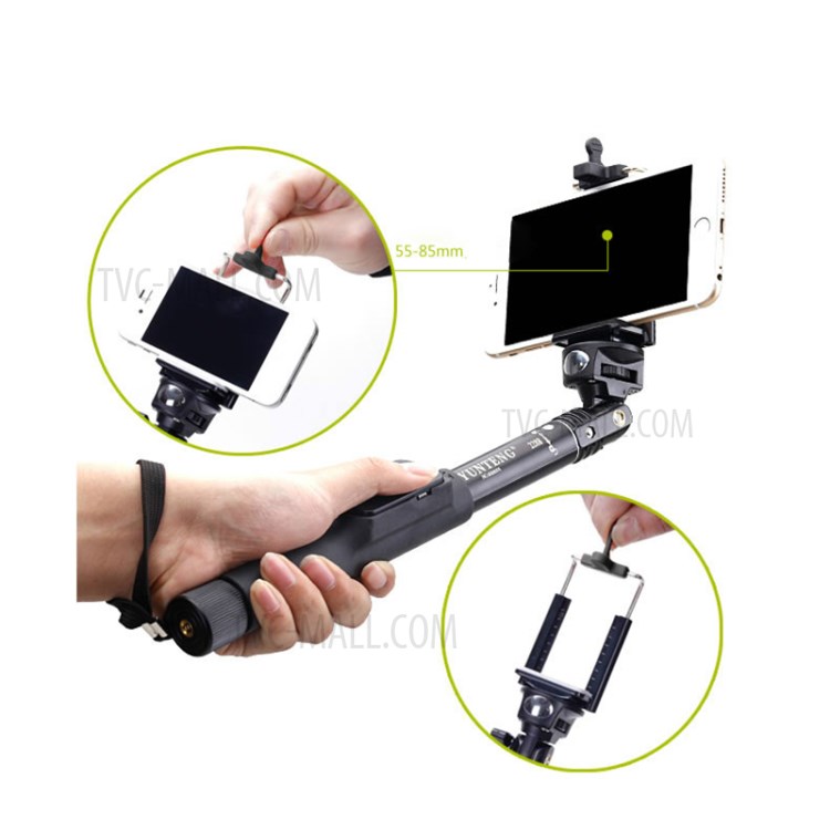 YUNTENG 2288 Extendable Selfie Stick Monopod with Bluetooth Remote and Phone Holder-4