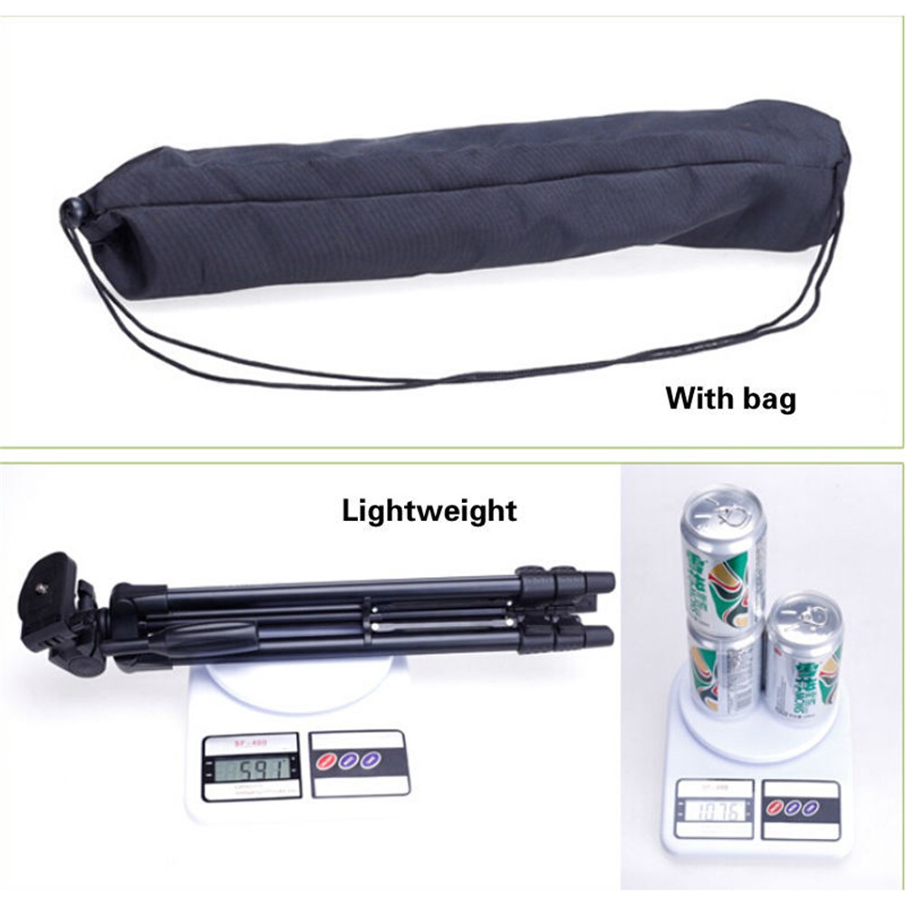 YUNTENG 520 Portable Tripod + Damping Head and Carrying Bag for Canon Nikon DSLR Camera-11