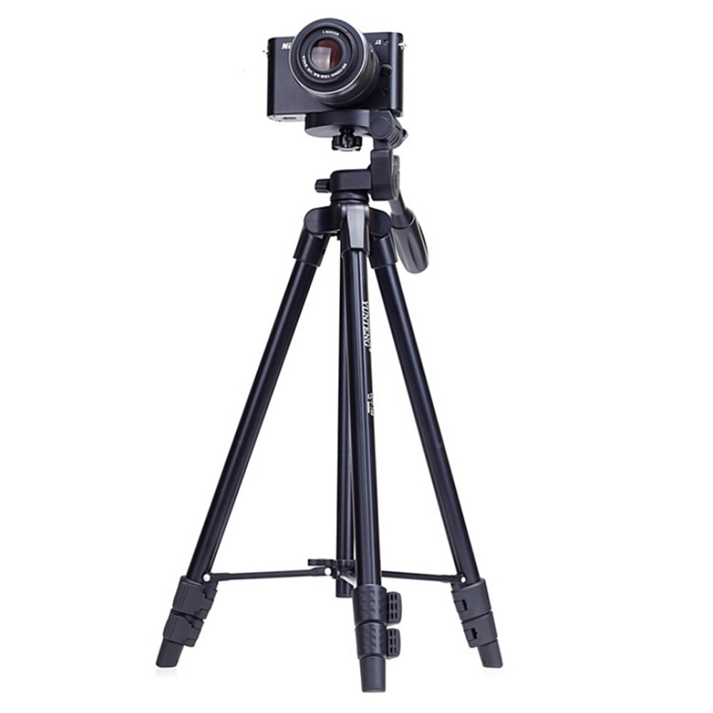 YUNTENG 520 Portable Tripod + Damping Head and Carrying Bag for Canon Nikon DSLR Camera-12
