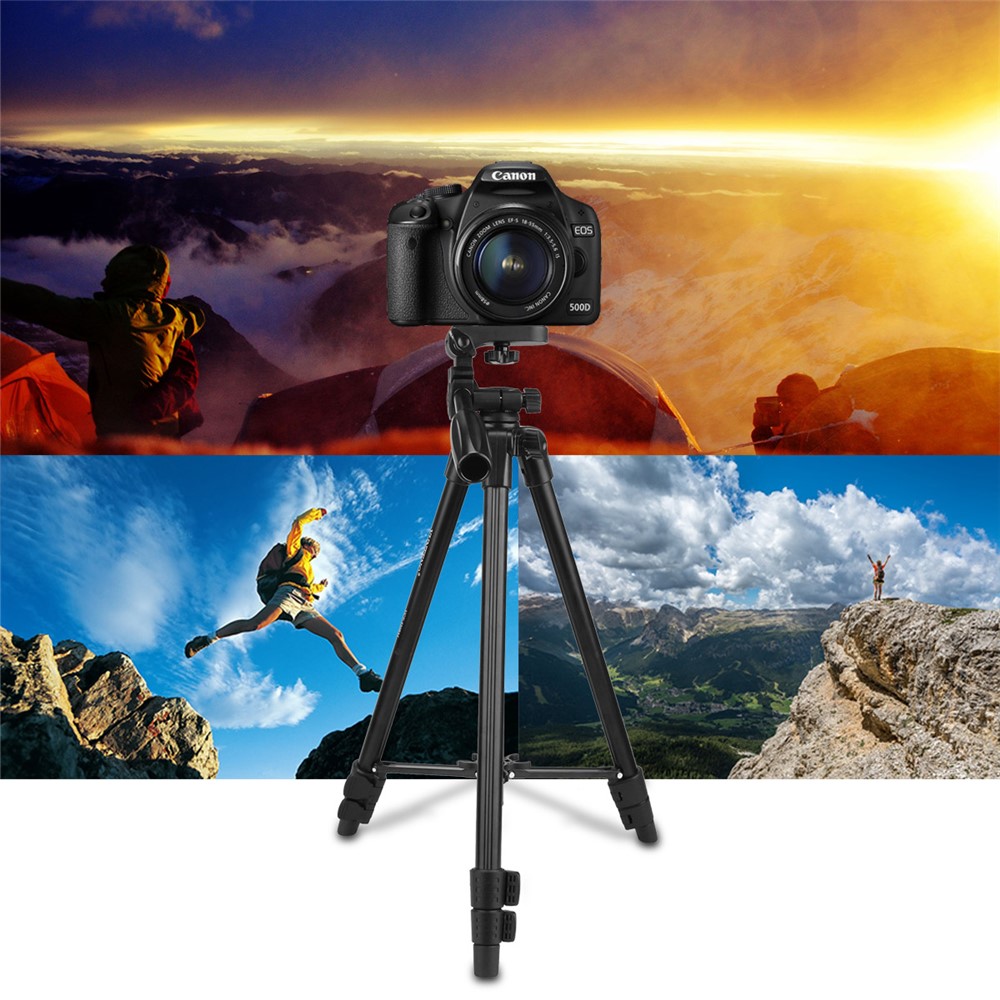 YUNTENG 520 Portable Tripod + Damping Head and Carrying Bag for Canon Nikon DSLR Camera-2