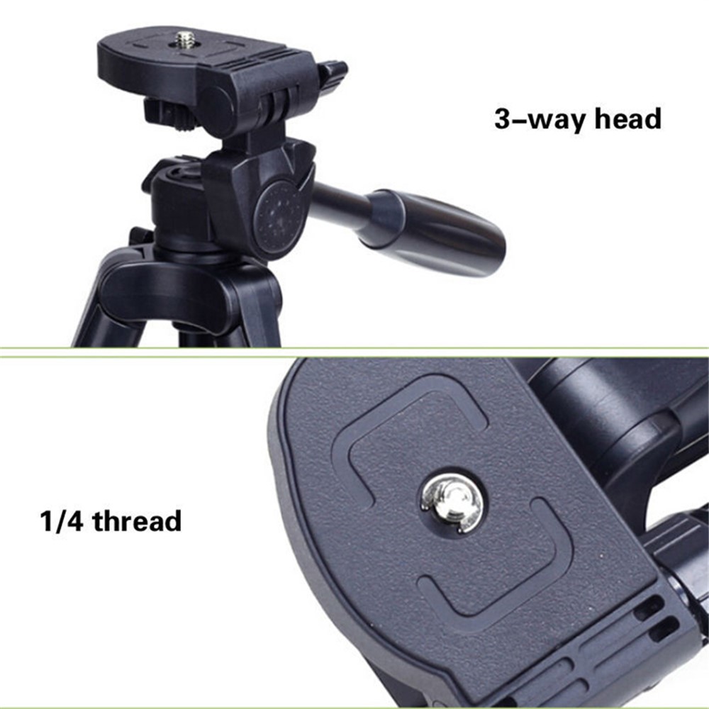 YUNTENG 520 Portable Tripod + Damping Head and Carrying Bag for Canon Nikon DSLR Camera-6