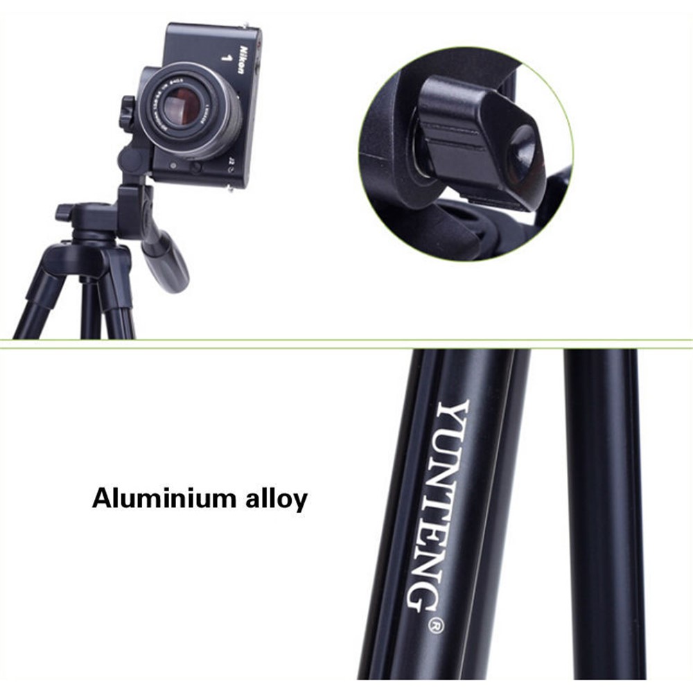 YUNTENG 520 Portable Tripod + Damping Head and Carrying Bag for Canon Nikon DSLR Camera-7