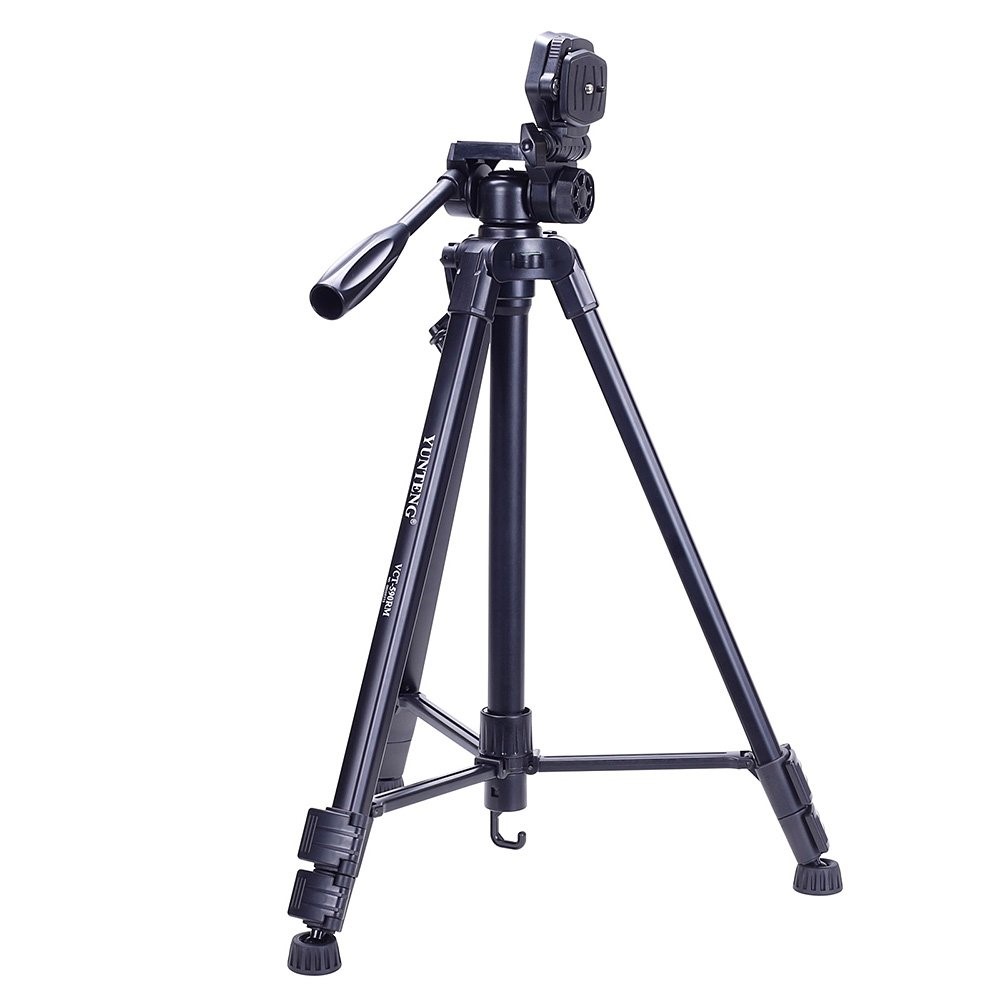 YUNTENG VCT-590 Portable Tripod with Damping Head for Canon Nikon Sony SLR Camera-9