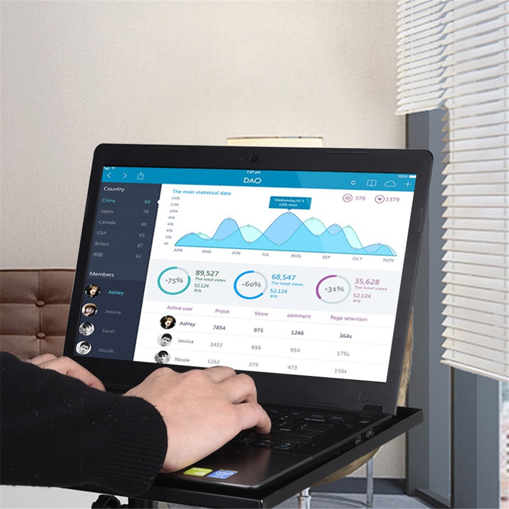 JYX-509 Adjustable Tripod Computer Stand with Plate for Projectors Laptop-3