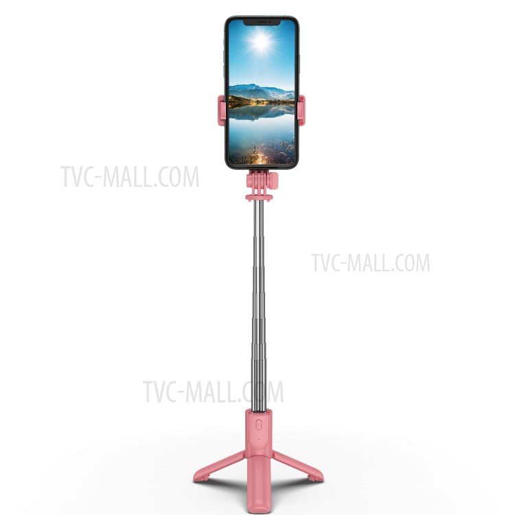 H8 3 in 1 Selfie Stick Phone Tripod Extendable Monopod with Bluetooth Remote for Smartphone Selfie Stick - Pink-10